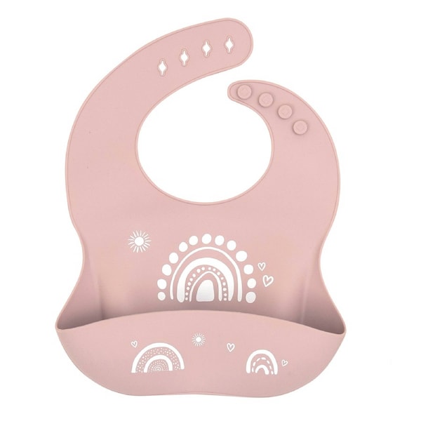 Dusty Pink Silicone Catch Bib
