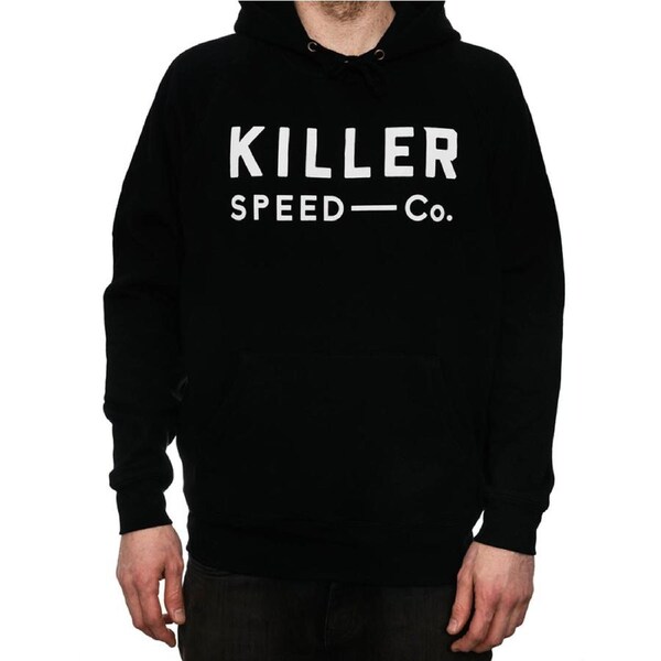 Killer Speed Co. Men Logo Pullover Hooded Sweaterblack Jumper Black&nbsp; Size XXL