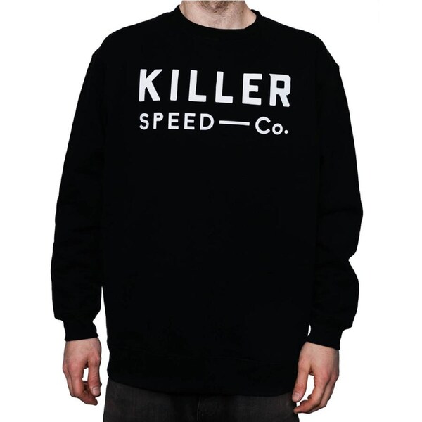 Killer Speed Co. Men Logo Crew Neck Jumper Raglan Sleeve Black&nbsp; Size XXL