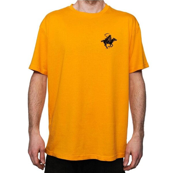 Killer Speed Co. Men Polo Reaper Tshirt Relaxed Fit Crew Neck Gold Size XXL