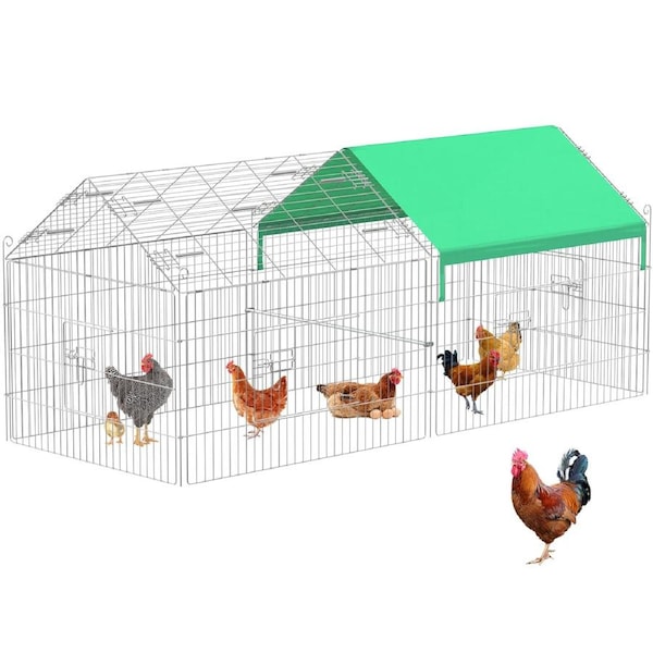 Advwin Chicken Coop Chicken Run Pen for Yard with Cover