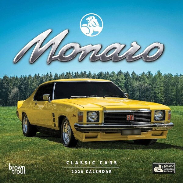 2026 Calendar Official Holden Monaro Classic Cars Square Wall, BrownTrout A05982