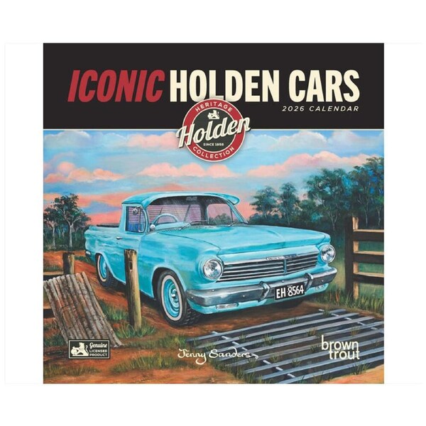 2026 Calendar Iconic Holden Cars Square Wall, BrownTrout A06064