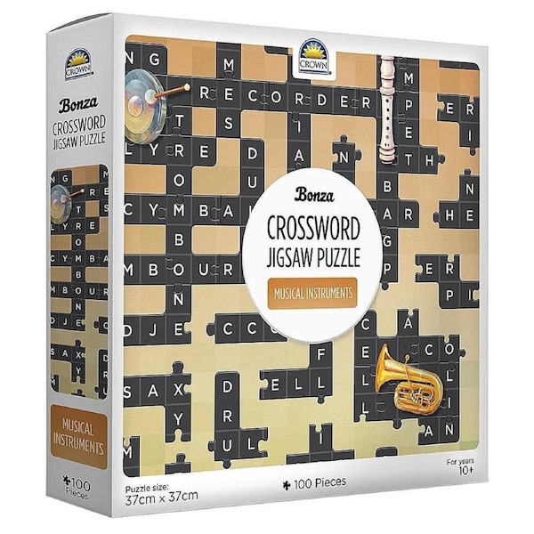 Crown Bonza Crossword Musical Instruments 100 Piece Jigsaw Puzzle