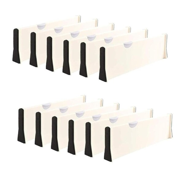 12PCS Bedroom Desk Dresser Adjustable Drawer Divider Partition Board Organizer