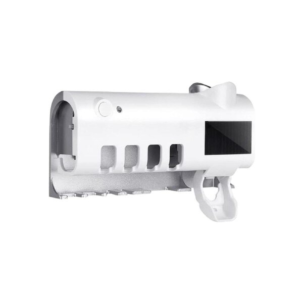 Automatic Toothpaste Dispenser Toothbrush Holder UV Steriliser Squeezer White