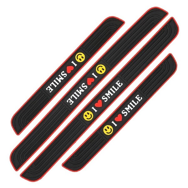 4PCS Car Threshold Bar Sticker Pedal Strip Anti Collision Door Sill Protector