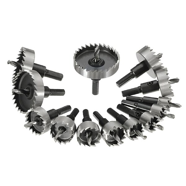 13pcs Hole Saw Set Metal Drill Bits 16-53mm Tungsten Steel Iron Plate Copper Cutter