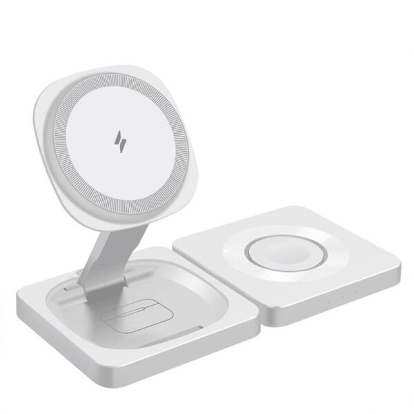 3in1 Wireless Charger Fast Charging Station For Apple Watch iPhone16 15 14 13 12 WHITE
