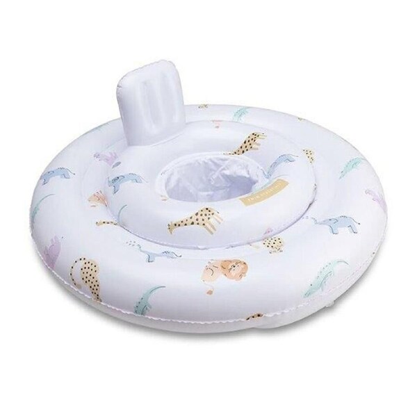Swim Essentials Baby Inflatable Ride On Pool Swimseat Safari White 0-1y