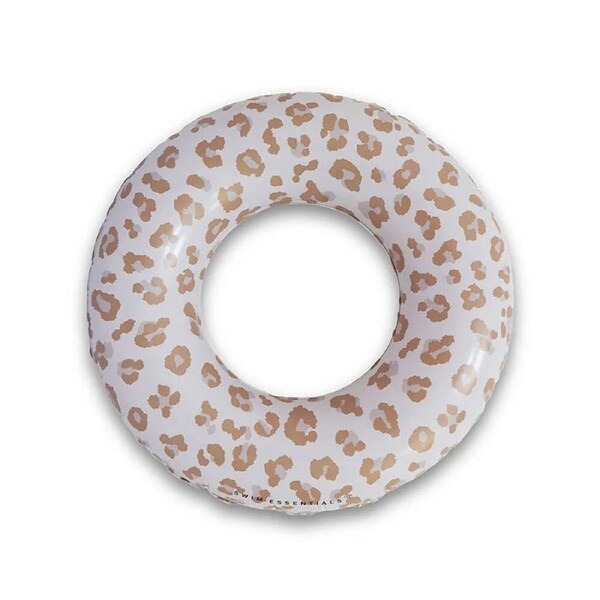 Swim Essentials Kids Inflatable Swimming Ring Floater Beige Leopard 90cm 6y+