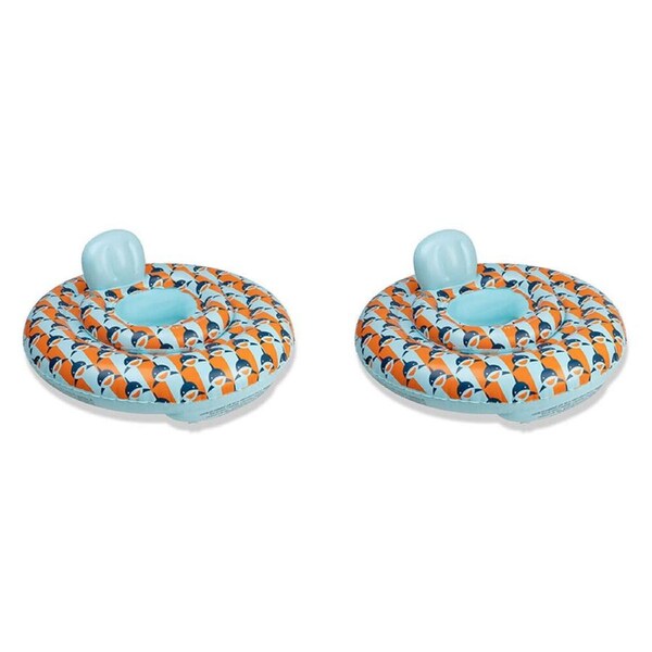 2PK Swim Essentials Baby Inflatable Ride On Pool Swimseat Tropic Shark 0-1y