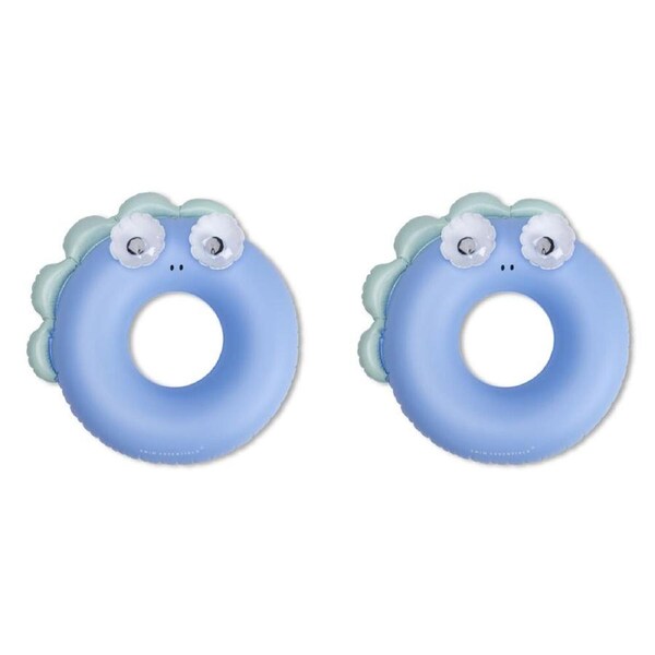 2PK Swim Essentials Kids Inflatable Swimming Ring Beach Floater Blue 65cm 3y+