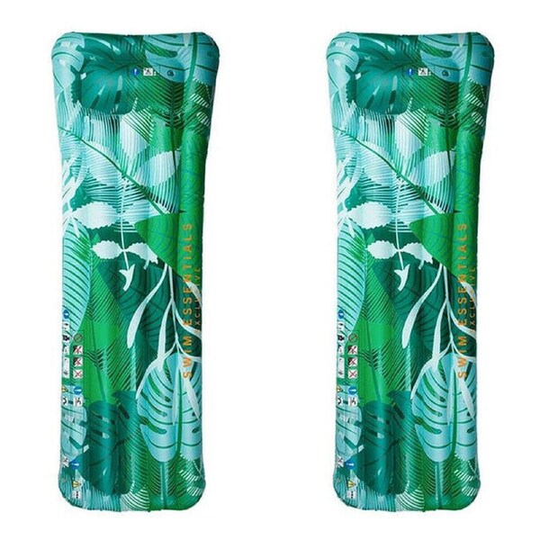 2PK Swim Essentials Inflatable Lie On Beach Pool Floater Tropic Dream 177cm 6y+