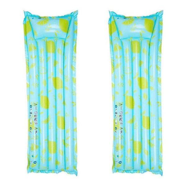 2PK Swim Essentials Inflatable Swimming Pool Float Raft 177cm Lie On Lime 6y+