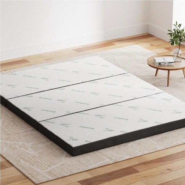 Giselle Folding Mattress Bamboo Trifold Foldable Sofa Lounge Foam Chair Portable Queen