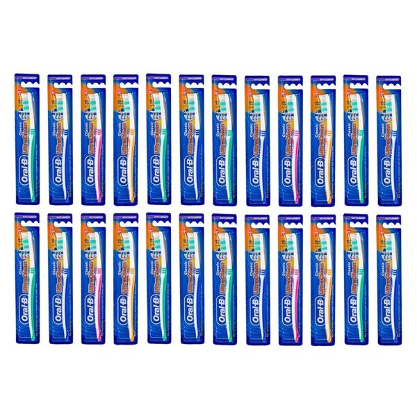 24PK Oral B Ultra Clean Soft Assorted Toothbrush Teeth Cleaning Dental Care