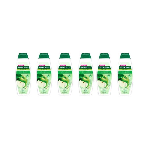 6PK Palmolive Pure & Fresh Apple Shampoo 380ml Revitalising For All Hair Types