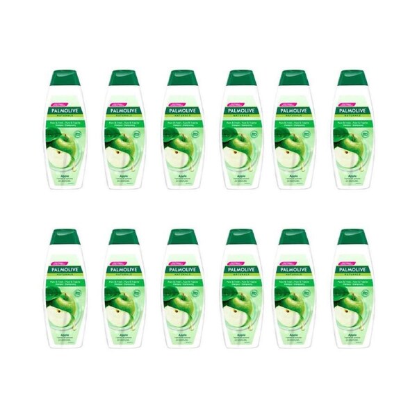 12PK Palmolive Pure & Fresh Apple Shampoo 380ml Revitalising For All Hair Types