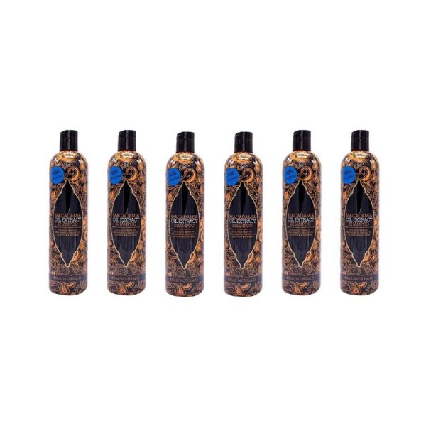 6PK Macadamia Oil Extract Shampoo 400ml Nourishing Care For All Hair Types