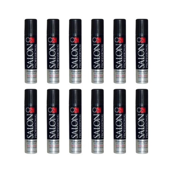 12PK Minuet Salon Professional Spray Extra Hold 75ml For All Hair Types