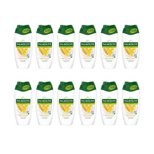 12PK Palmolive Milk & Natural Honey Shower Cream 250ml Moisturising Body Wash