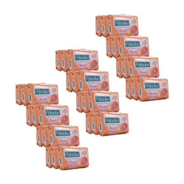 12x 3pc Palmolive Naturals Fresh & Moisture w/ Citrus Cream Soap Bar 80g Care