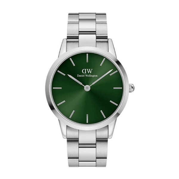 Daniel Wellington Men's Iconic Link Emerald Watch Silver/Green DW00100427