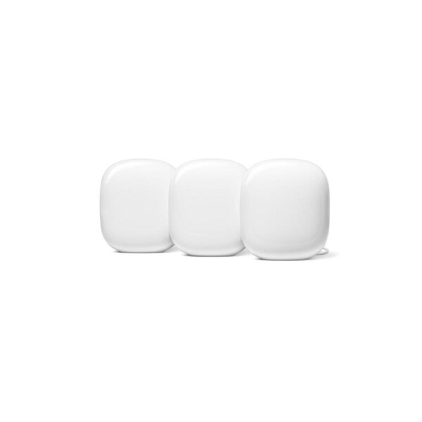 Google Nest WiFi Pro Home Mesh Wi-Fi 6E System, White, 3-Pack