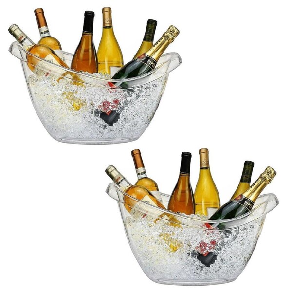 Serroni Jumbo Party Tub Clear Set of 2 - 10 Litre