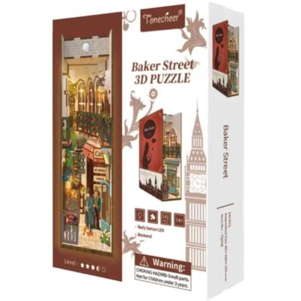 Tonecheer Book Nook 3D Puzzle Kit Baker Street