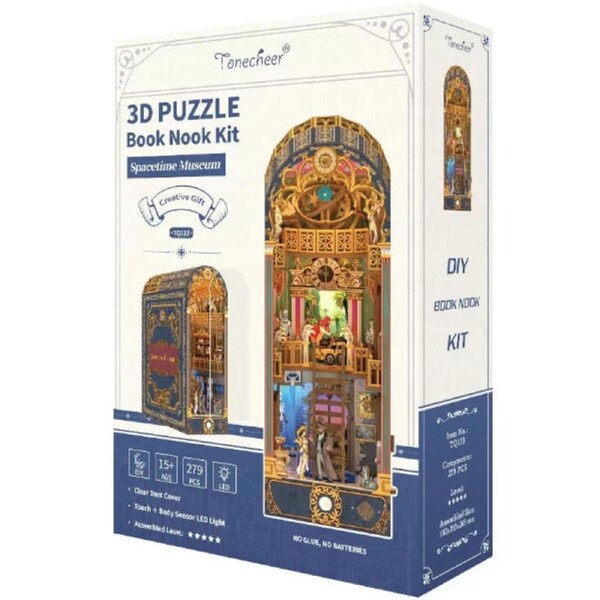 Tonecheer Book Nook 3D Puzzle Kit Spacetime Museum
