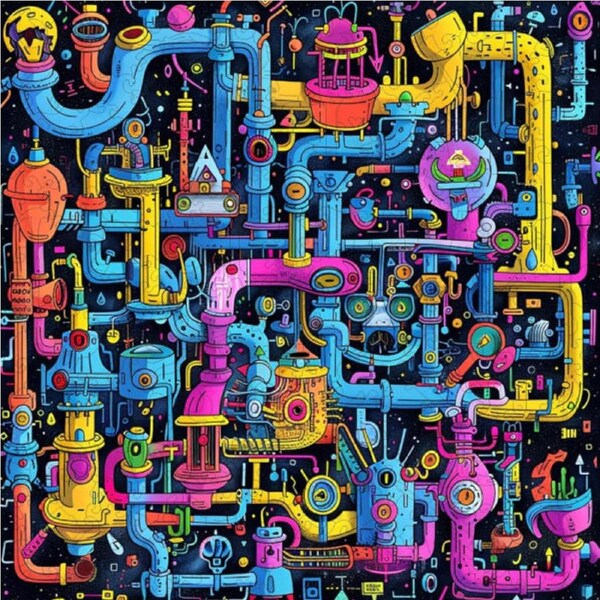 Sci-Fi Sewer Wooden Puzzle (Trippy Puzzle Co 300pcs)