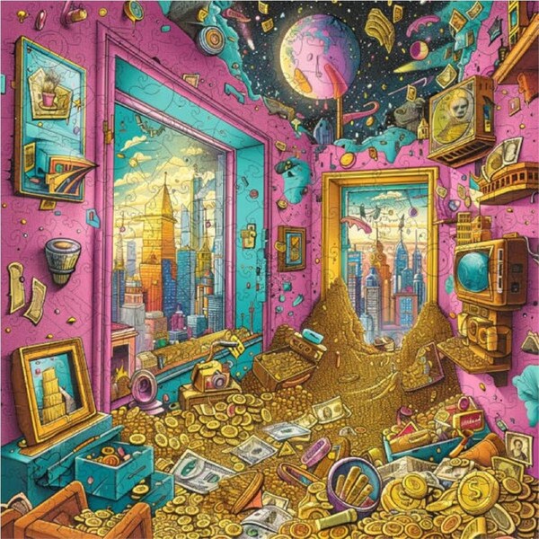 Treasure Trove Wooden Puzzle (Trippy Puzzle Co 300pcs)