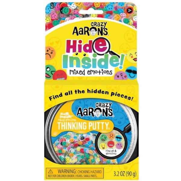 Crazy Aarons Thinking Putty Hide Inside Mixed Emotions 90g Tin