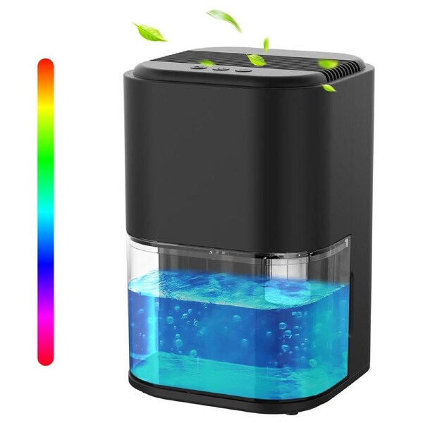 Advwin 2000ml Dehumidifier for Small Room for Home with 7 Color Lights