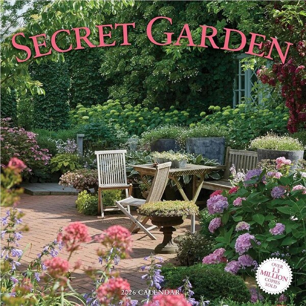 2026 Calendar Secret Garden Square Wall, Workman