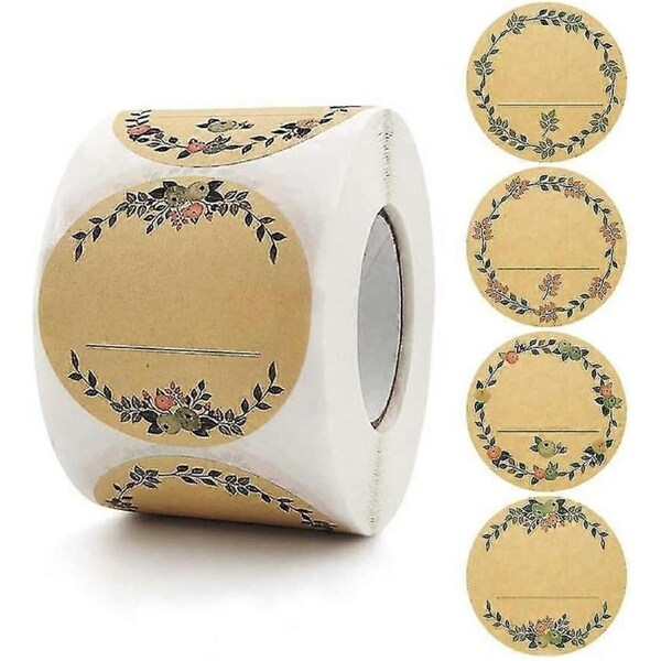 500pcs 5cm Kraft Paper S Labels Round Gift S Jam Jar S