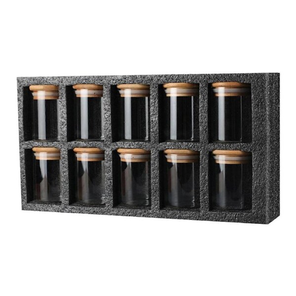 Glass Jar Coffee Bean Storage Containers for Refridgerator (200ml/6.76oz)