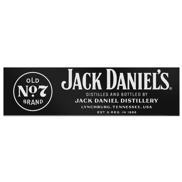 Jack Daniels Whiskey Logo Rubber Bar Runner Mat