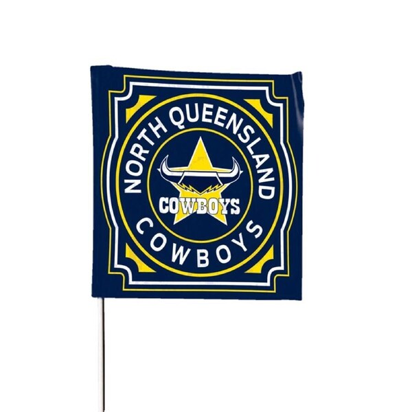 North QLD Queensland Cowboys NRL Square Pole Flag Banner