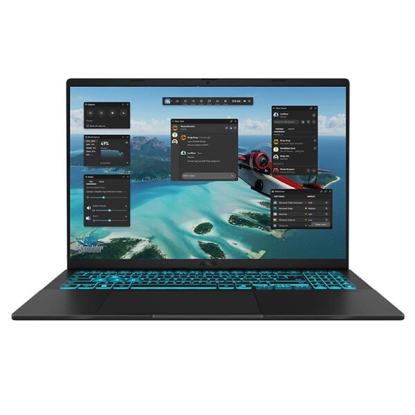 Asus V16 16in WUXGA 144Hz Intel Core 7 240H RTX 5050 1TB SSD 16GB RAM W11P Gaming Laptop - Matte Black (V3607VH-RP033X)