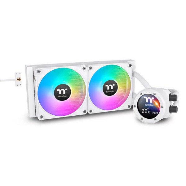 Thermaltake TH280 V2 Ultra EX ARGB 280mm AIO Liquid CPU Cooler - Snow (CL-W427-PL14SW-A)
