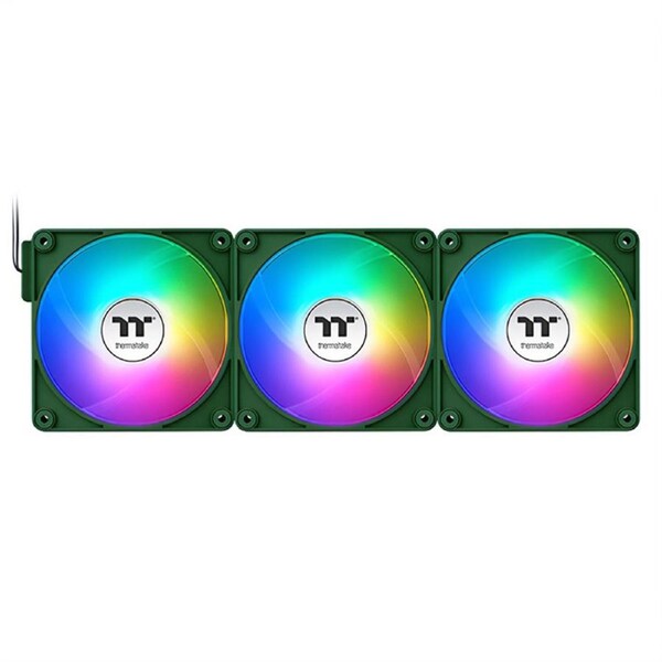 Thermaltake CT120 EX Reverse Blades 120mm ARGB Racing Green PWM Fan - 3 Pack (CL-F226-PL12RG-A)