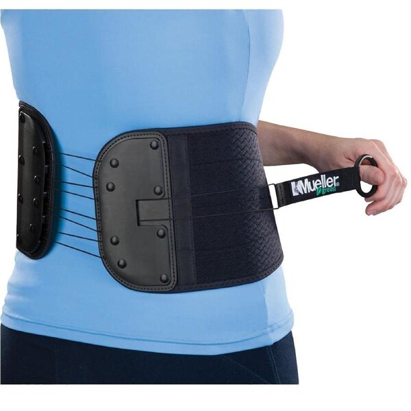 Mueller Green Adjustable Back & Abdominal Support - Instant Relief for Lower Back Pain & Fatigue - OSFM