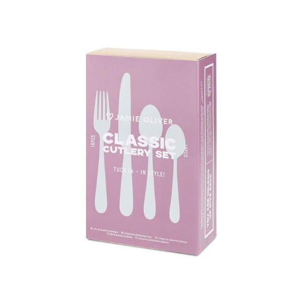 16pc Jamie Oliver Big Love Timeless Classic Cutlery Set Stainless Steel