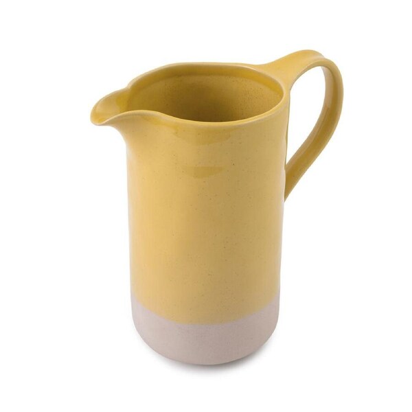 Jamie Oliver Big Love Perfect Stoneware Base Pitcher 1.5L Yellow/Cream