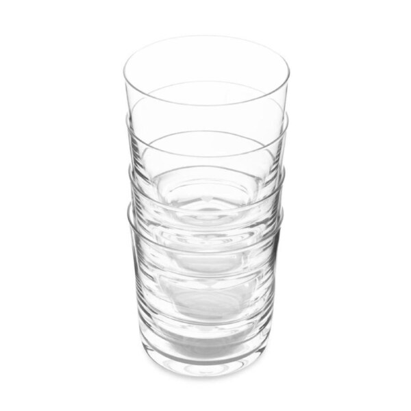 4pc Jamie Oliver Big Love Timless Top Tumbler Glass Set 320ml Clear