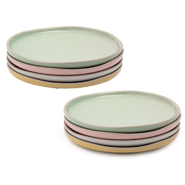 2PK 4pc Jamie Oliver Big Love Little Stonewear Plates Set 19cm Multicoloured