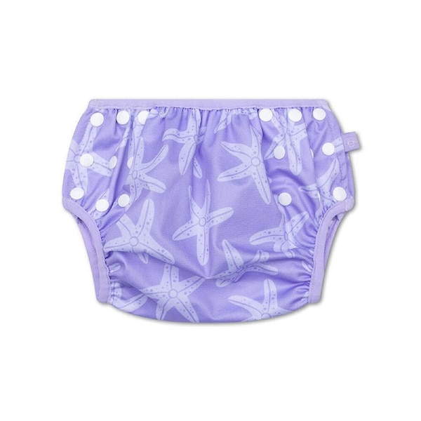 Swim Essentials Washable Swimming Nappy Diaper OSFA Lilac Sea Star Size 0-3y